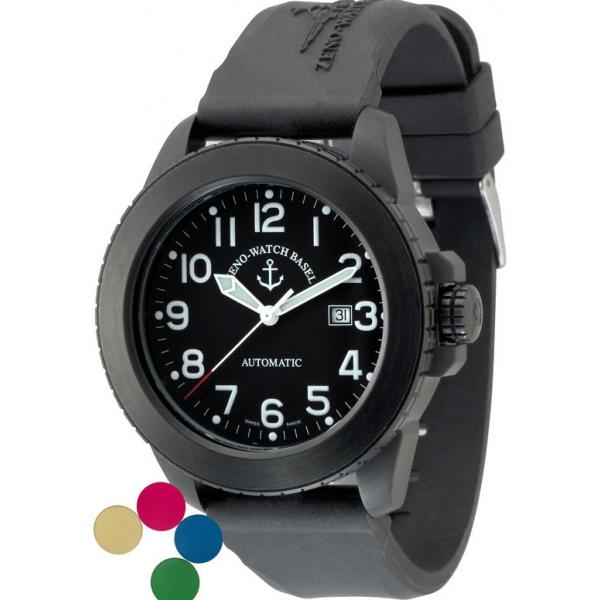 ZENO-WATCH BASEL, Jumbo, Automatik, Set mit Bänder+Gläser, schwarz