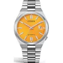 CITIZEN Tsuyosa Retro Automatik Uhr Stahl gelb