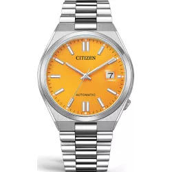 CITIZEN Tsuyosa Retro Automatik Uhr Stahl gelb