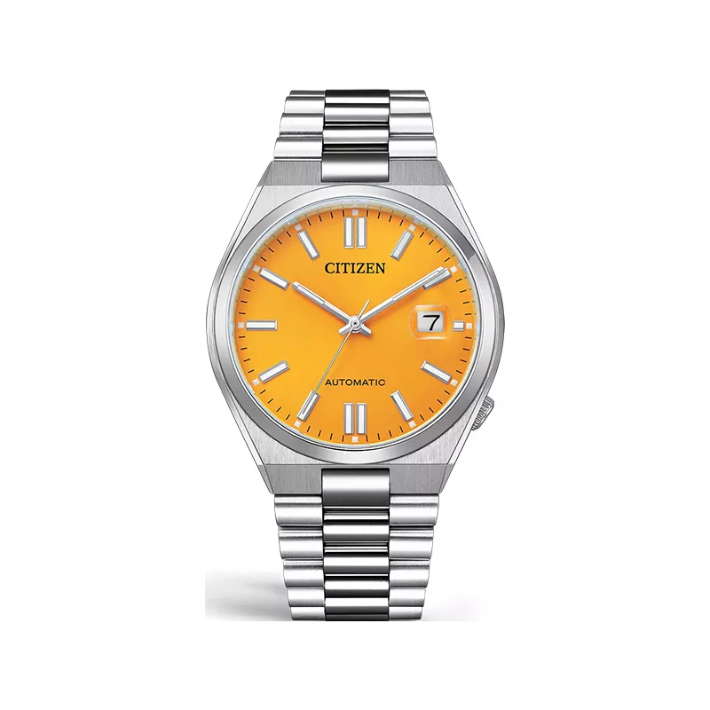 CITIZEN Tsuyosa 40 Retro Automatik Uhr Stahl gelb