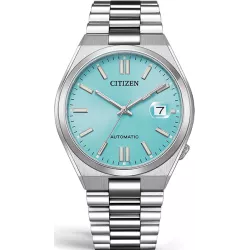 CITIZEN Tsuyosa Retro Automatik Uhr Stahl eisblau