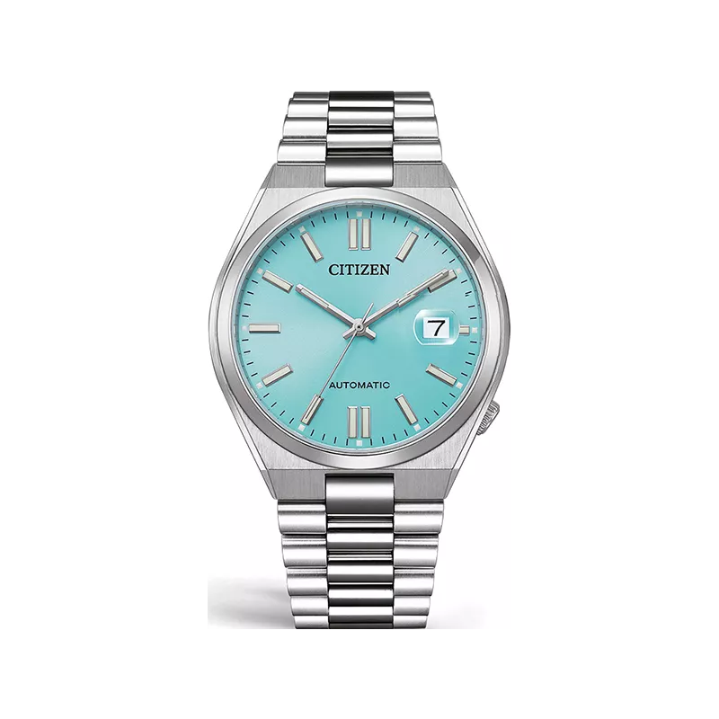 CITIZEN Tsuyosa 40 Retro Automatik Uhr Stahl eisblau