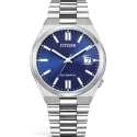 CITIZEN Tsuyosa Retro Automatik Uhr Stahl blau