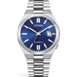 CITIZEN Tsuyosa Retro Automatik Uhr Stahl blau
