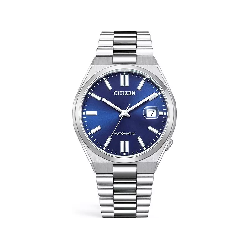 CITIZEN Tsuyosa 40 Retro Automatik Uhr Stahl blau