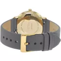 Junghans MAX BILL 33 Quartzuhr ros weiss Zahlen Leder grau