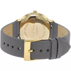 Junghans MAX BILL 33 Quartzuhr ros weiss Zahlen Leder grau