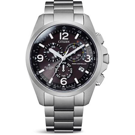 CITIZEN Promaster Pilot Chrono Funkuhr Eco-Drive Solar Edelstahl