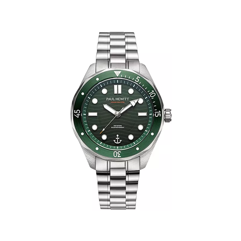 PAUL HEWITT Ocean Diver Solar Taucheruhr Recy-Stahl grün