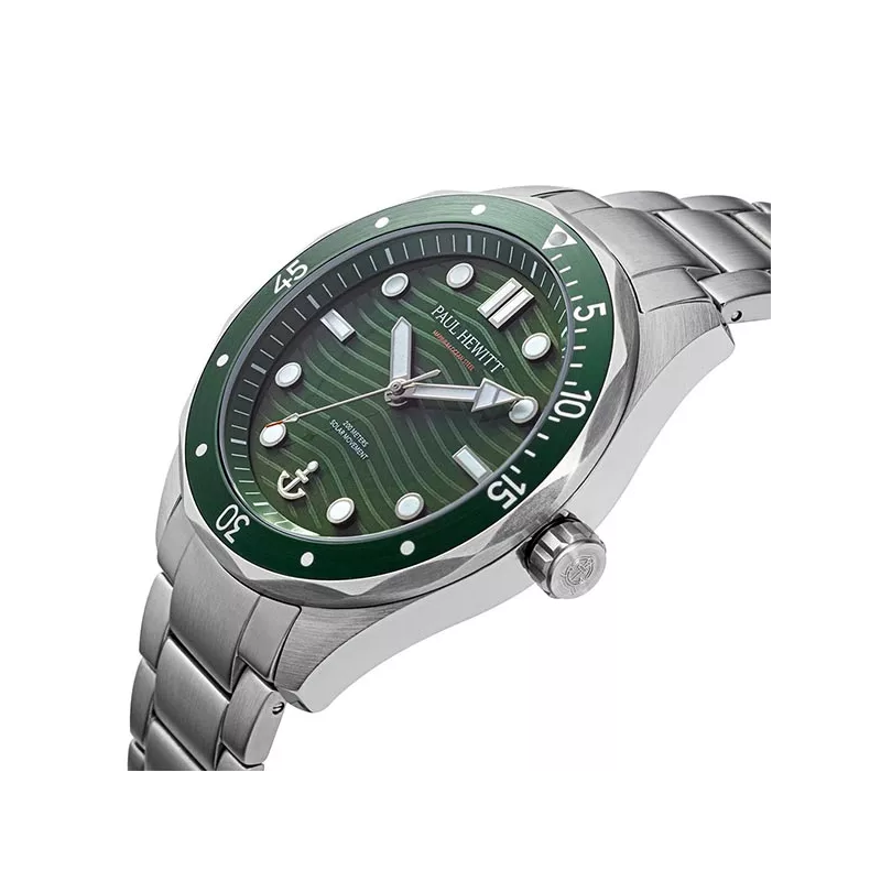 PAUL HEWITT Ocean Diver Solar Taucheruhr Recy-Stahl grün