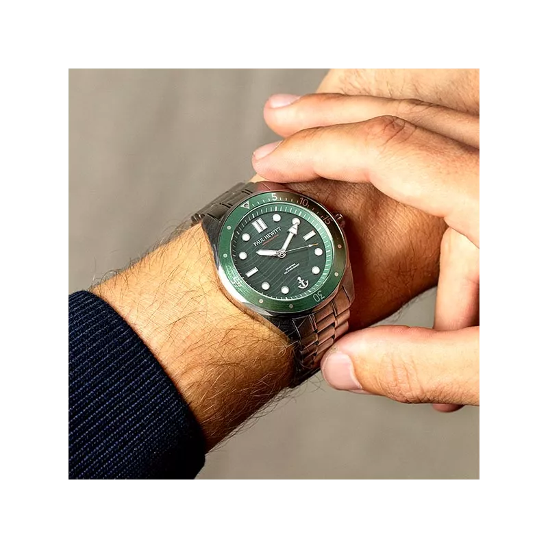 PAUL HEWITT Ocean Diver Solar Taucheruhr Recy-Stahl grün