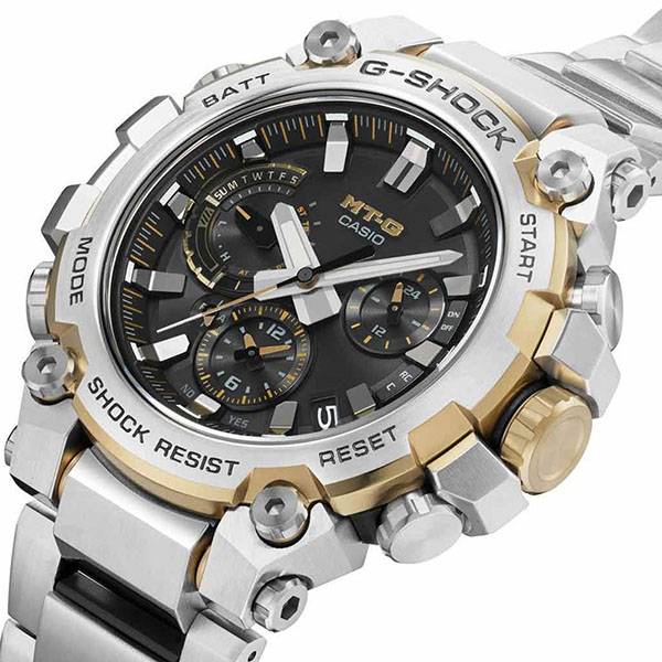 G shock black discount and gold bluetooth