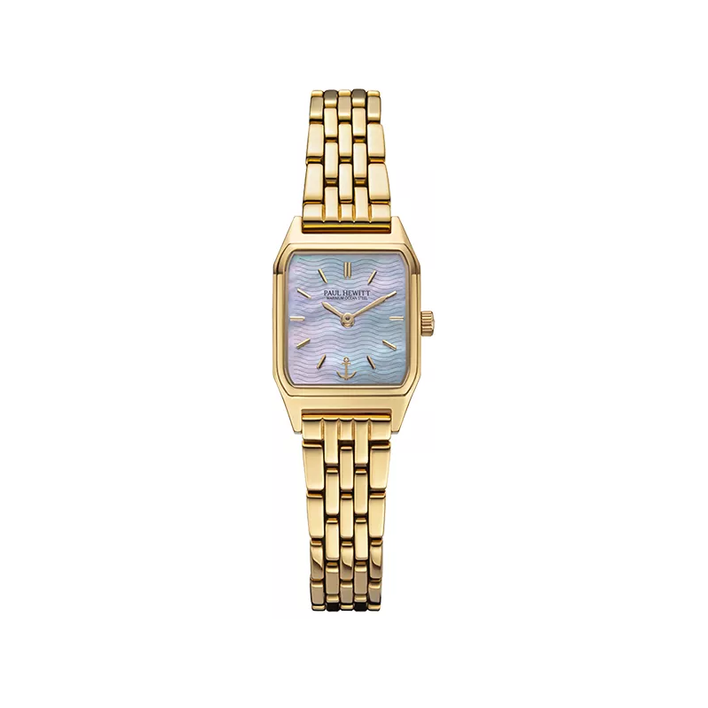 PAUL HEWITT Damenuhr Petit Soleil 20 Solar Recy-Stahl gold pearl
