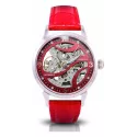 RESIDENCE Skelett Automatikuhr Wave 35 rot
