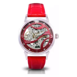 RESIDENCE Skelett Automatikuhr Wave 35 rot