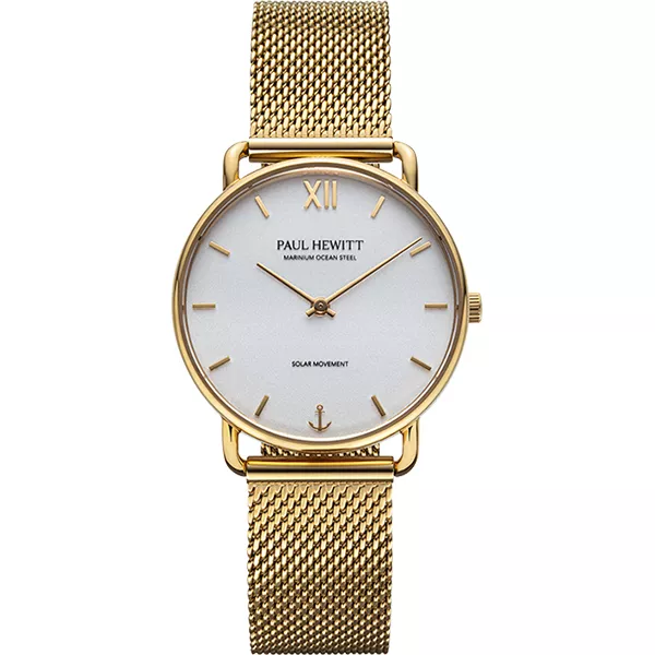 PAUL HEWITT Armbanduhr Sailor 33 Solar Recy-Stahl gold