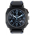 RENDEX Big Screws Chronograph Quartz Edelstahl PVD schwarz