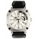 ZENO-WATCH BASEL Chronograph XL Quartzuhr Edelstahl weiss
