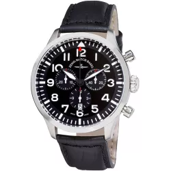 ZENO-WATCH BASEL Navigator Quartz Flieger Chrono schwarz