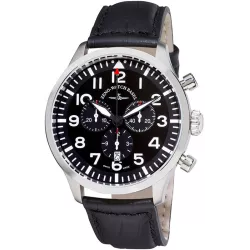 ZENO-WATCH BASEL Pilot Navigator Quartz Flieger Chrono schwarz