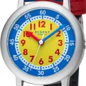 Quartz Kinderuhren Alu rot-blau