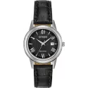 CITIZEN Damenuhr Klassik Eco-Drive Solaruhr Stahl schwarz
