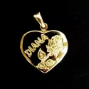 Anhänger Herz Diana 18K Gold mit Rosendekor