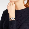 MONDAINE Evo2 26 Damen Bahnhofsuhr Petite Saphirglas