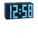 TFA Time Block LED digital Wecker/Tischuhr blau