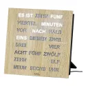 AMS Design Wortuhr Tischuhr 20cm Holzdekor