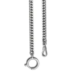 Taschenuhrkette Panzerkette chrom poliert