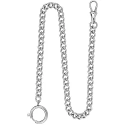 Taschenuhrkette Panzerkette chrom poliert