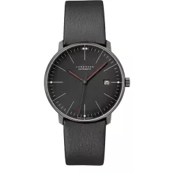 Junghans MAX BILL 38 Automatikuhr Bauhaus Weimar schwarz