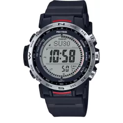 CASIO Pro Trek Funk-Solaruhr Alti-Baro-Thermo-Kompass silber