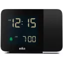 BRAUN Projektionswecker LCD-Digital Funkuhr schwarz