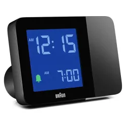 BRAUN Projektionswecker LCD-Digital Funkuhr schwarz