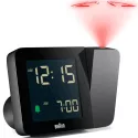 BRAUN Projektionswecker LCD-Digital Funkuhr schwarz