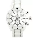RENDEX Ceramic XL Chrono Quartz Keramikband weiss
