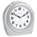 ATLANTA Nachtlicht Sweep Silent Wecker silbergrau