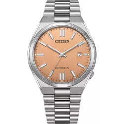 CITIZEN Tsuyosa Retro Automatik Uhr Stahl lachs