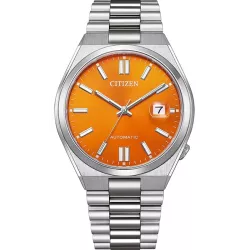 CITIZEN Tsuyosa Retro Automatik Uhr Stahl orange