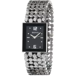 ZENO Royal Damenuhr Quartz Edelstahl schwarz