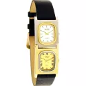 ZENO Dual Time Zweizeitenuhr Art Dco Quartz