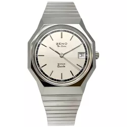 ZENO Octo Saphir 35 Herren Edelstahl mit Datum