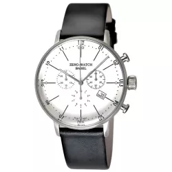 ZENO-WATCH BASEL Bauhaus Chronograph Quartzuhr weiss