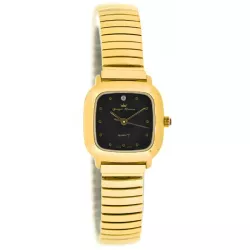 YONGER BRESSON Stretch Armbanduhr vergoldet