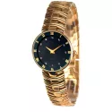 CATENA Marbella Diamond vergoldete Damenuhr schwarz