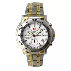 SWISS ARMY Classic Chronograph Quartzuhr bicolor weiss