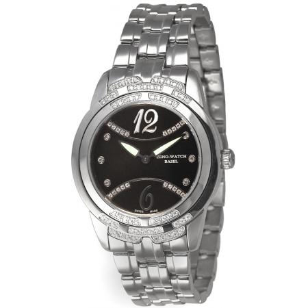ZENO Fashionista Edelstahl Quartzuhr schwarz