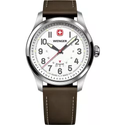WENGER Terragraph Edelstahl Herrenuhr mit Datum weiss
